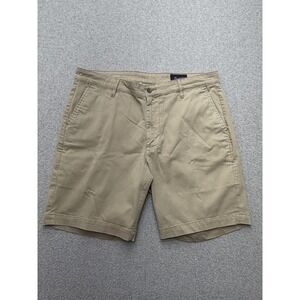 AG Adriano Goldschmied Wanderer Shorts Mens 35 Khaki Trouser Chino Stretch